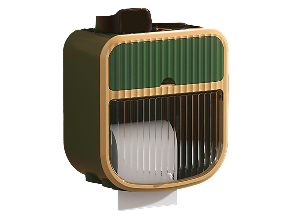 Suporte de papel higiênico de parede, instalação fácil, sem perfuração, grande capacidade, verde | S/MARCA