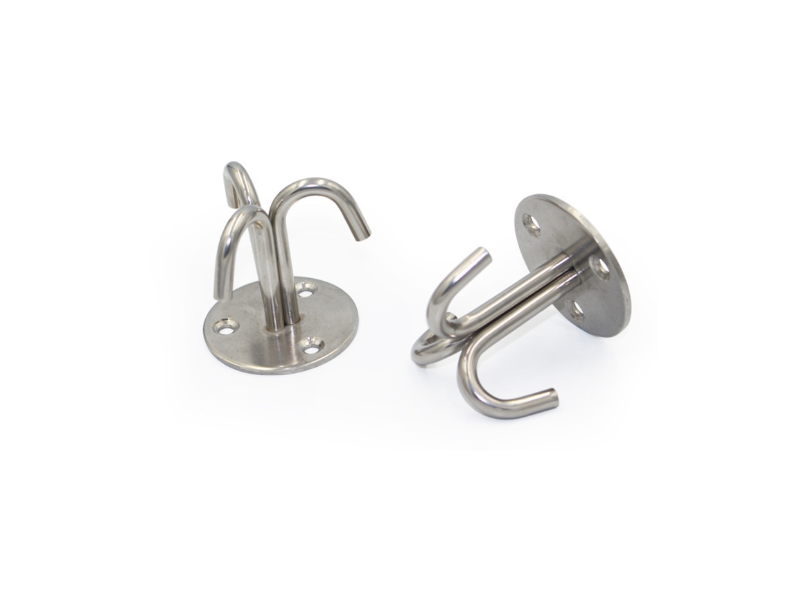 Conjunto De 4 Ganchos De Aço Inoxidável (três Garras), Gancho Prateado, Cabide Para Uso Externo, Gancho Para Pendurar Roupas