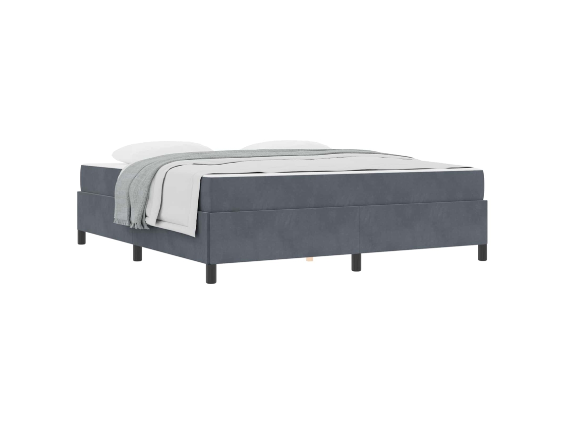 Estrutura da Cama com Colchão Cinza Escuro Tecido MAISON EXCLUSIVE 180x200 cm