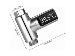 Termômetro de Chuveiro Led, Digital Phe 5 a 85 °c, com Rotação 360°, Medidor Água para GOKOCO