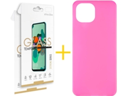 Capa e 2 Películas Apple iPhone 13 SKYHE Liso 7 Rosa