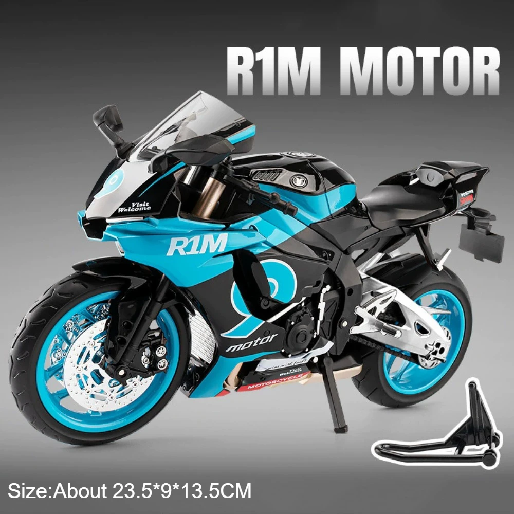 (ciano) Miniatura De Motocicleta Em Escala 1:9, Corpo Em Liga Metálica, Pneus De Borracha, Para Decoração De Casa.