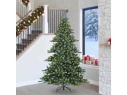 Vidaxl Árvore De Natal Articulada Artificial Verde 240 Cm Pvc E Aço