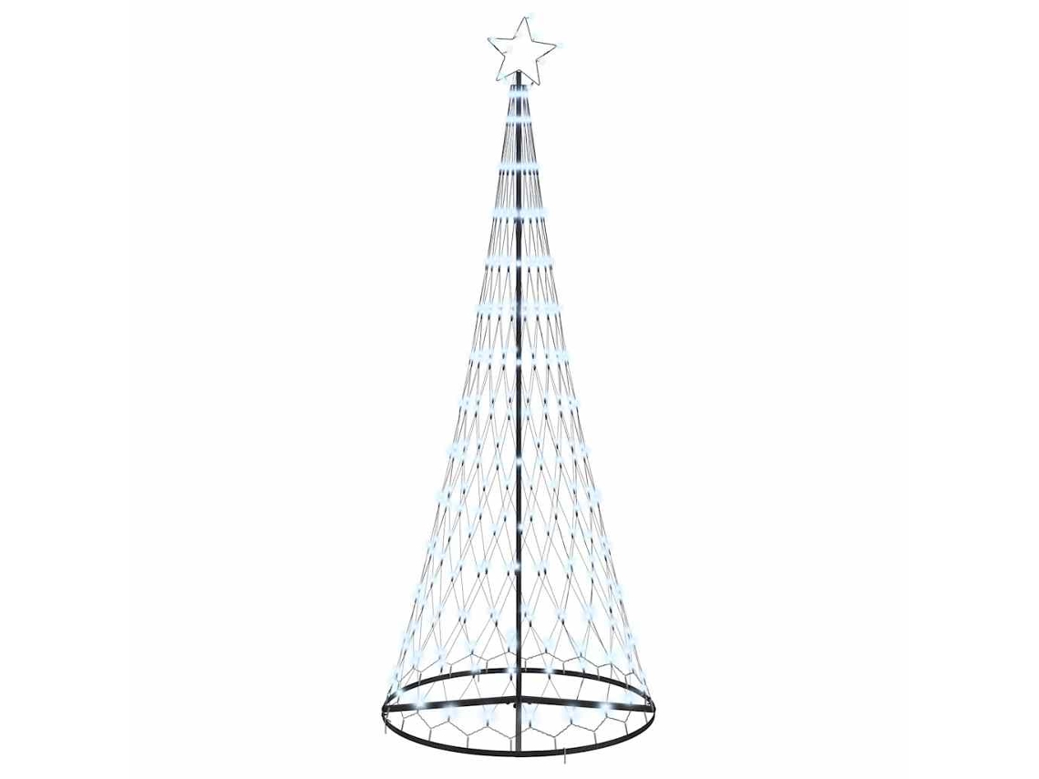 Conjunto 1 Decoração De Árvore De Natal Vidaxl Branco Frio Metal (250 Cm)