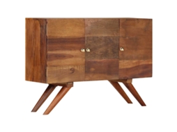 Vidaxl Aparador Em Madeira Recuperada Maciça 110x30x75 Cm Castanho