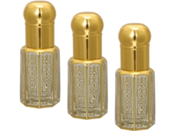 Frascos de vidro com aplicador roll-on e conta-gotas, pacote com 3 unidades, 6 ml