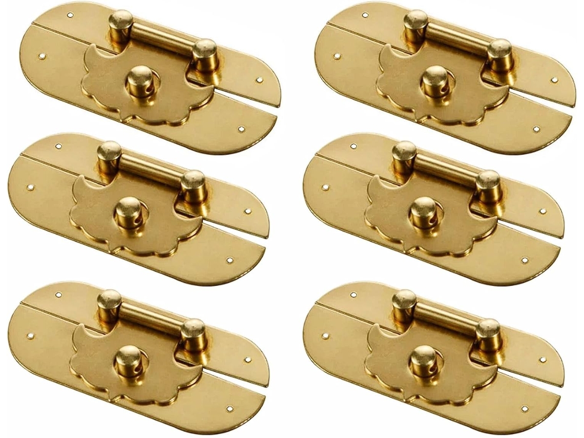 Conjunto De 6-fechos Cobre Antigo Para Caixas, Ferragens Em Estilo Vintage Para Fechaduras De Armários E Estojos Joias