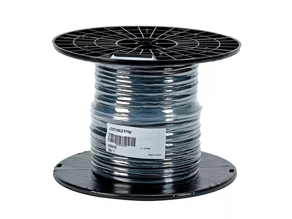 Cabo elétrico 5 fios condutores. Comprimento 75 metros Cabo multicondutor de 5 fios para baixa tensão (<30 Volts). Ideal para dirigir o RAIN BIRD
