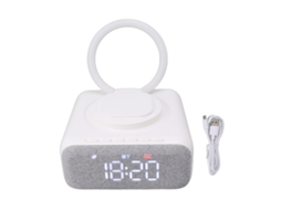 Alto-falante Bluetooth Despertador Alto-falante Usb Bluetooth Com Despertador Digital Carregador Sem Fio Rádio Relógio Fm Abajur De Mesa