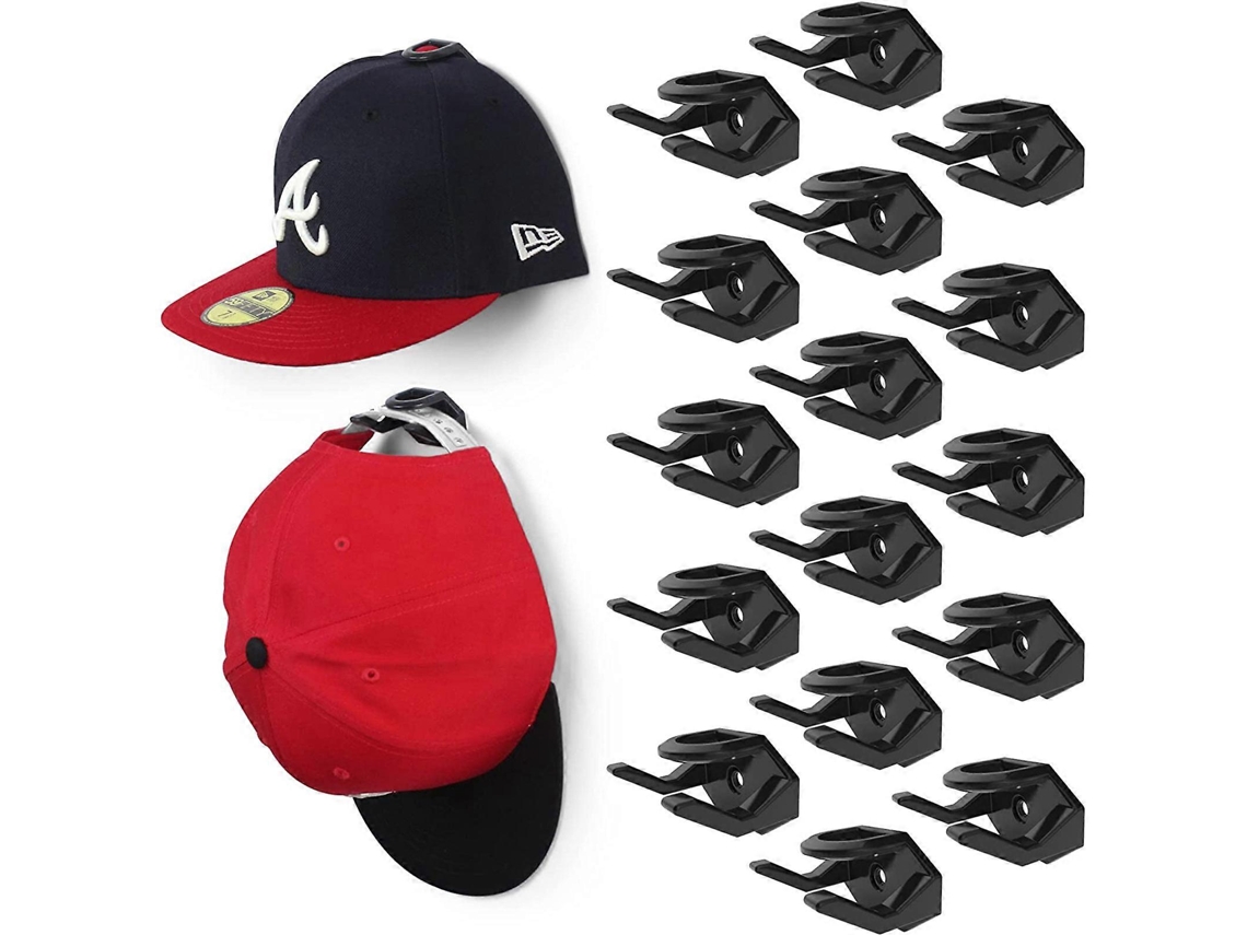Rebe ganchos de Sombreros para Pared Porta Sombreros Adhesivo para Gorras de Béisbol, Exhibición Minimalista Preto1