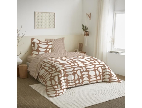 Conjunto de Lençol COTON PUR Cama Mykonos Sienna Algodão Multicor - 4pcs (190 cm)