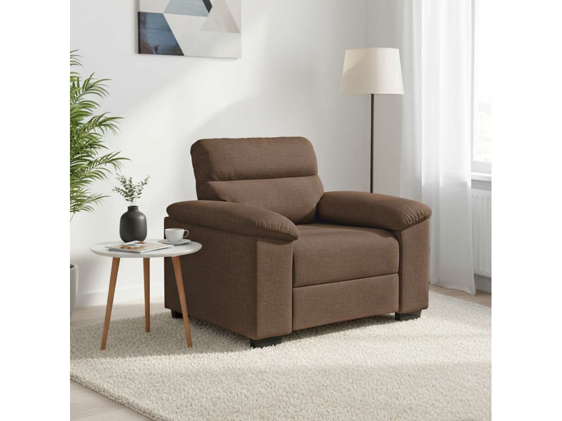 Vidaxl Poltrona 100x81x84 Cm Tecido Castanho