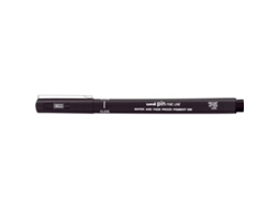 Rotulador Permanente UNI-BALL Pin Fine Line Preto 12 Unidades