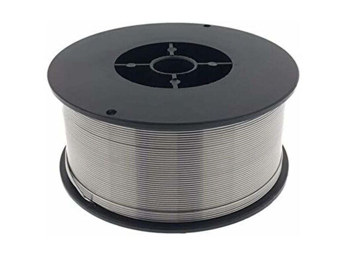 Carretel de Arame Tubular Sem Gás para Soldagem Mig mag, 0,8 Mm de Diâmetro , para Aço Macio. Cinza Claro AQUAFORGE (1 Kg)