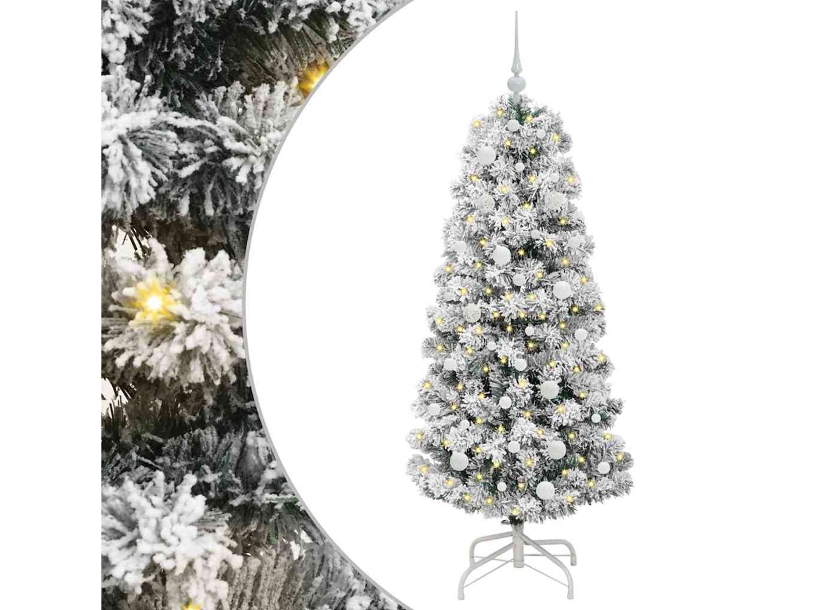 Conjunto 1 Decoração De Árvore De Natal Vidaxl Verde Pvc (150 Cm)