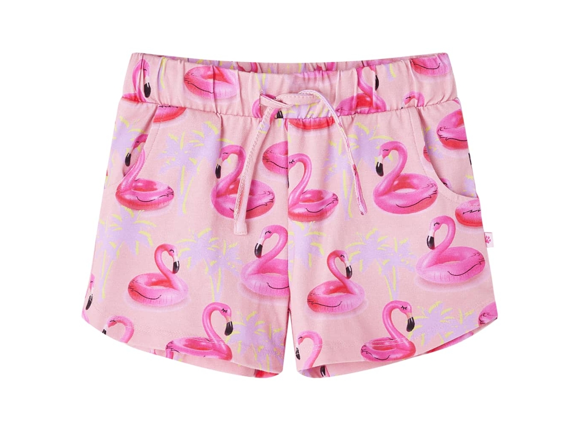 Calção Para Criança Com Cordão Rosa-claro 92