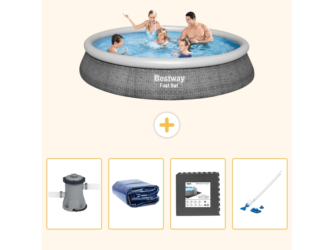 Bestway Piscina Bestway Fast Set Redonda - 396x84 Cm - 5-peças S315