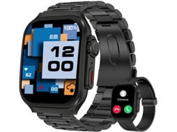 Smartwatch Uhd De 2.01 Polegadas Com Chamada Bluetooth E Duas Alças Pretas Yizhood