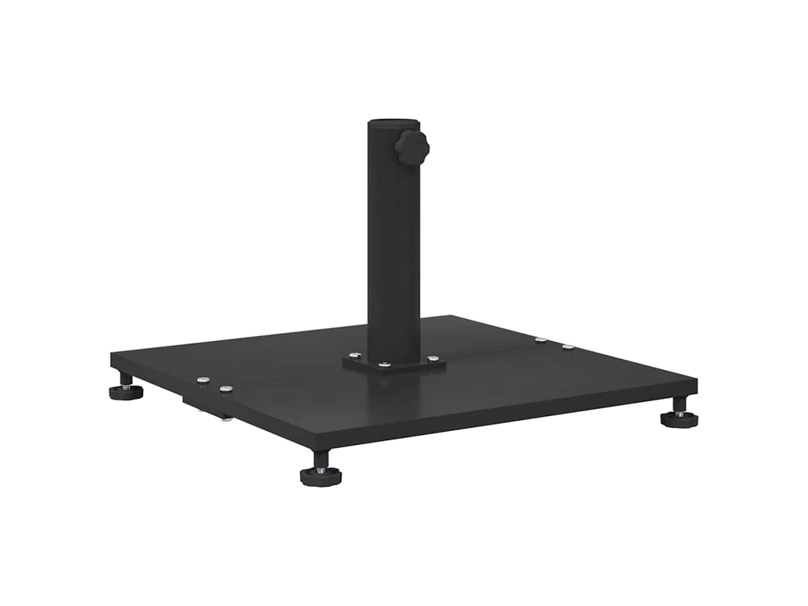 Conjunto 1 Acessório Para Parasol Vidaxl Preto Aço (45 X 45 X 31 Cm)