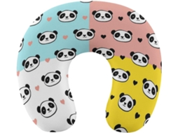 Almofada de Viag Fofa em Formato Panda, Espuma Viscoelástica para Suporte do Pescoço, Acessórios, Confortável