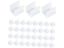 Collbath Clipes Adesivos Plásticos para Marcadores Canetas E Quadro Branco, Brancos, 100 Unidades, Organizador