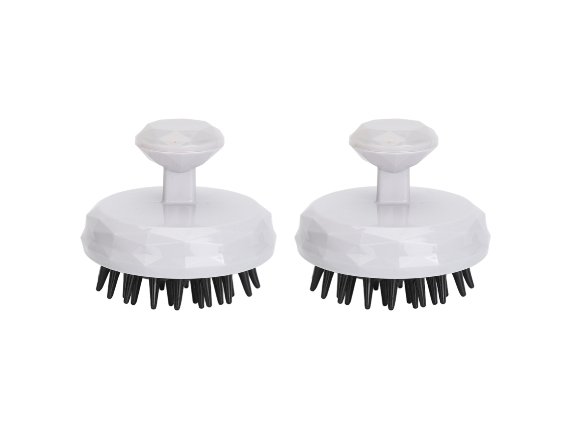 2pcs Escova De Massagem Para Cabelo E Couro Cabeludo De Silicone Para Shampoo Com Limpeza Profunda E Massagem Relaxante