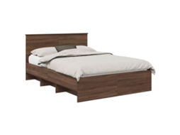 Estrutura de Cama com Cabeceira Carvalho Marrom 150x200cm MAISON EXCLUSIVE
