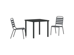Conjunto de Móveis de Jardim HARLANV1 com 3 Pcs para Refeição Antracite