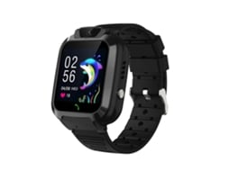 (preto) Smartwatch Infantil, Gps, Videochamadas, Aceita Cartão Sim, À Prova D'água