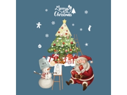 Adesivos De Natal Para Vidro, Adesivos Para Janela, Árvore De Natal, Adesivos De Natal Com Velho.-aquaforge