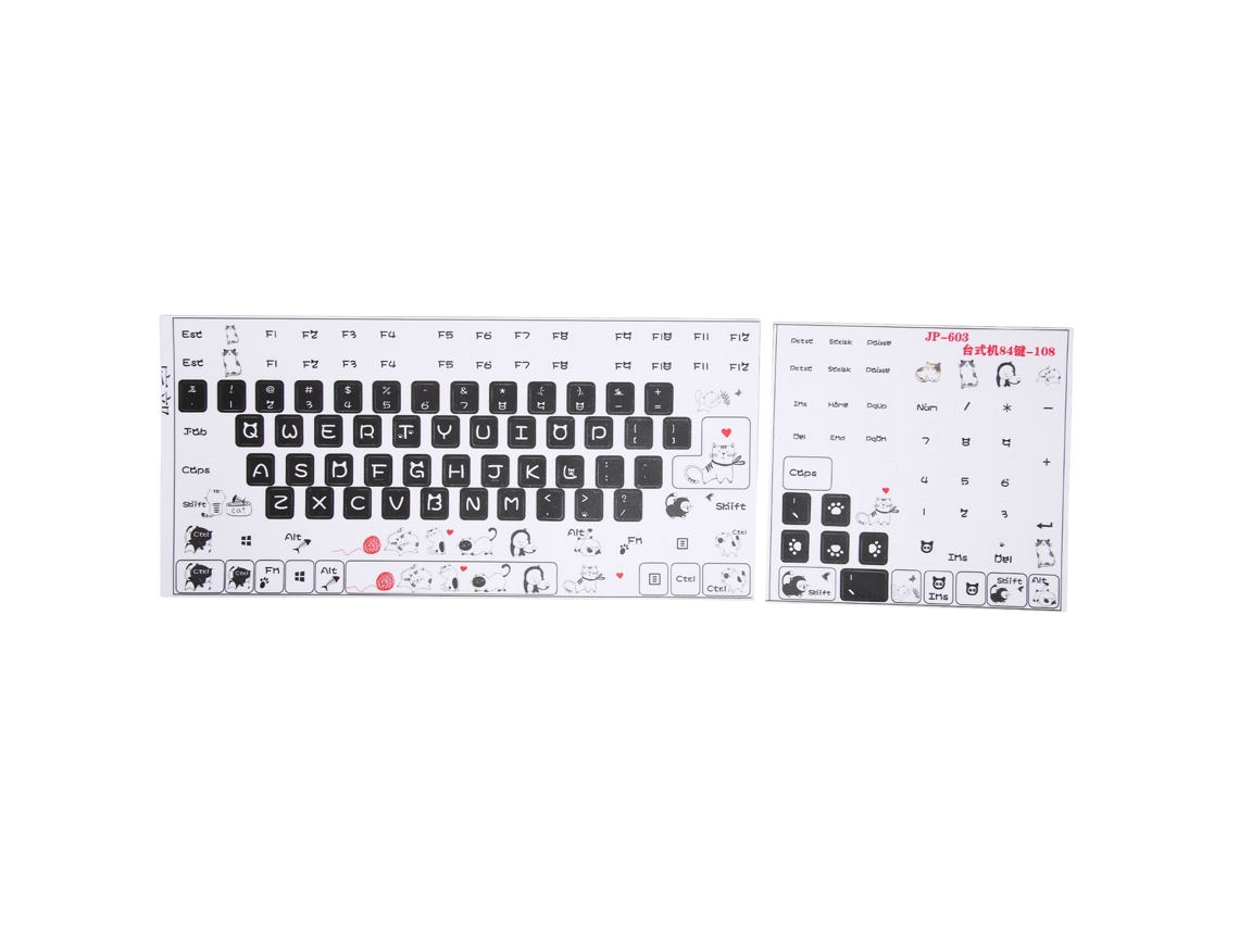 Aetheria adesivos de Teclado Pvc Fosco Decorativo Diy Estilo Cute para Teclado Mecânico Gamer Desktop