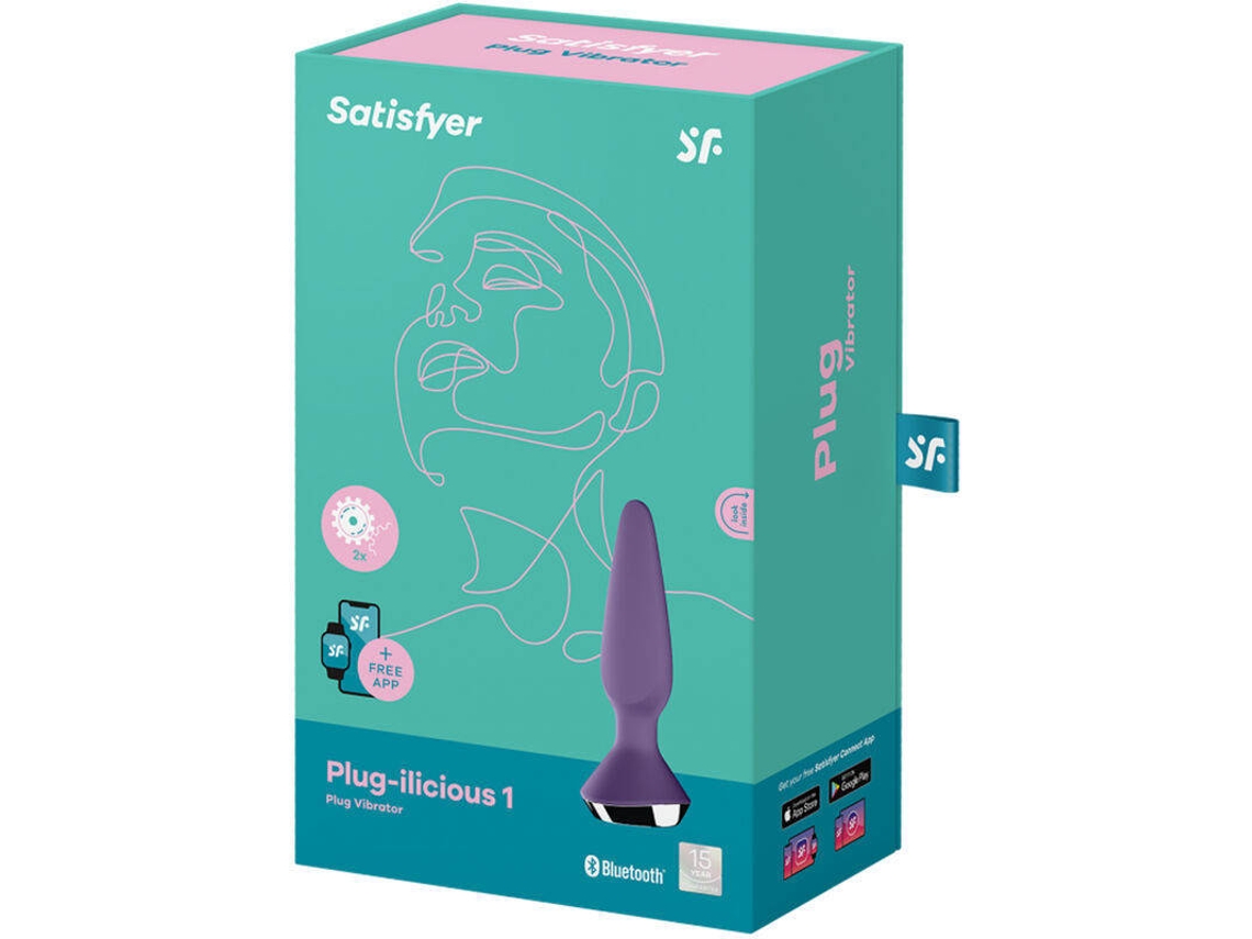 Vibrador SATISFYER Plug-Ilicious 1 Bluetooth (Roxo - 1 Unidade)