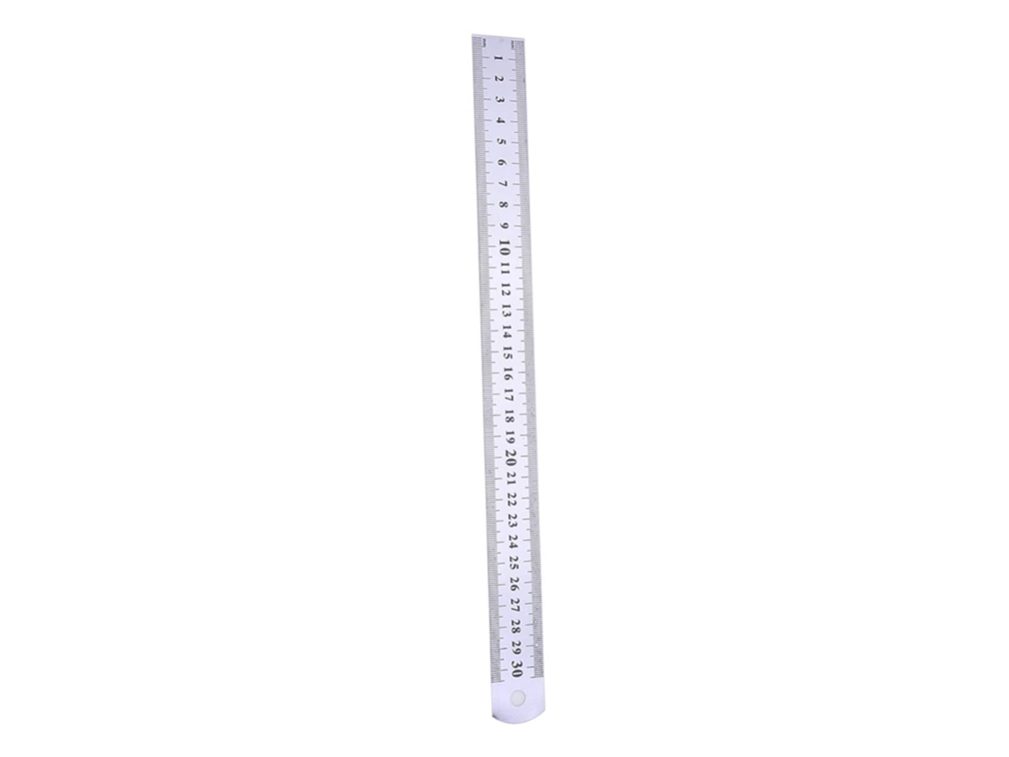 Réguas De Aço Inoxidável, 30 Cm, Dupla Face, Para Escola E Escritório