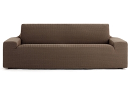 Capa de Sofá 3 Lugares EYSA Premium Jaz Tecido Multielástico (260 x 70 x 120 cm - Poliéster e Algodão - Marrón)