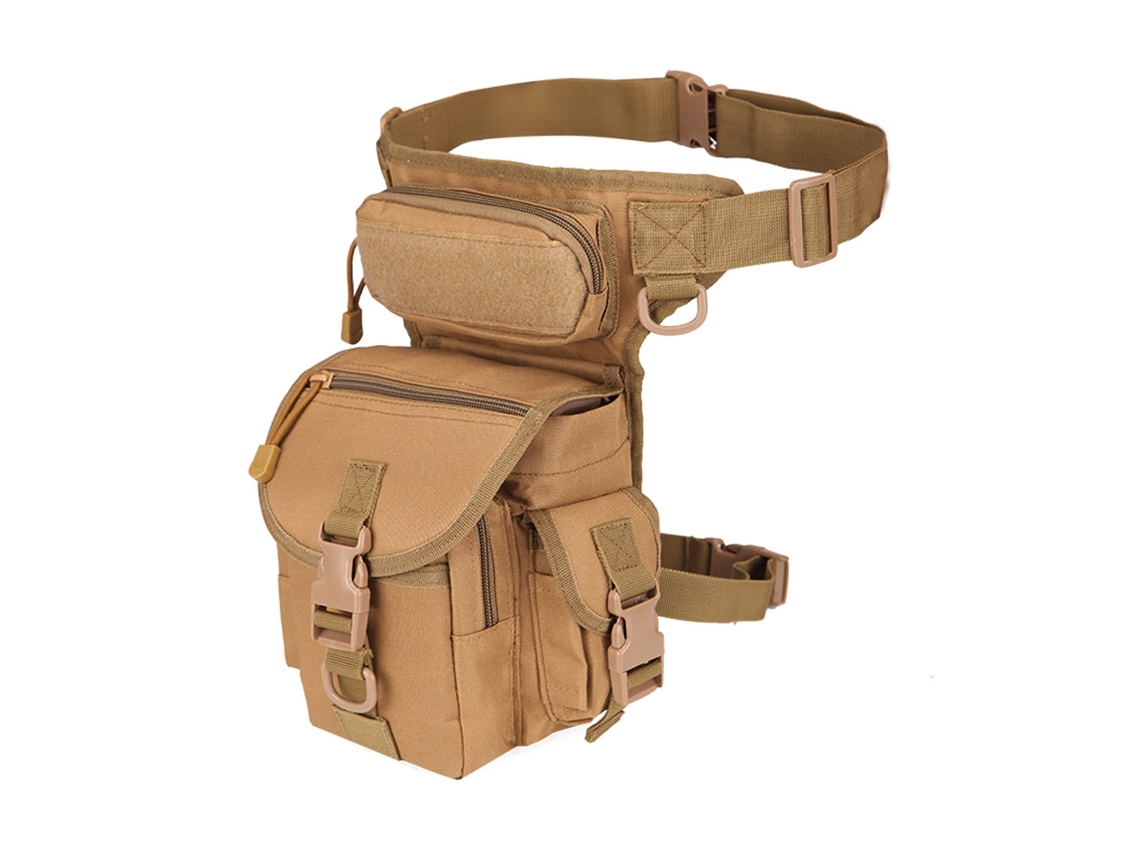 Bolsa de coxa militar ajustável para homem mochila de cintura utensílio para caminhada moto outdoor S/MARCA