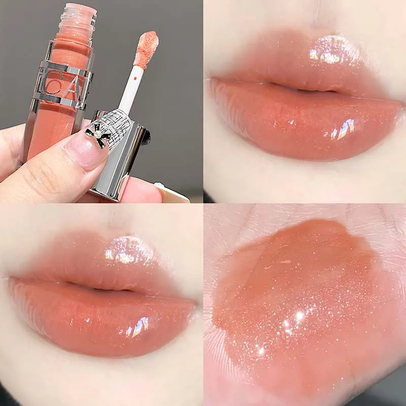 Gloss Labial Hidratante Rosa Pêssego, Com Brilho Sutil, Não Pegajoso E Com Efeito De Preenchimento.