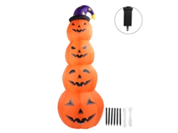 Abóbora Inflável de 7,9ft com Luzes LED para Halloween LAXISCREED