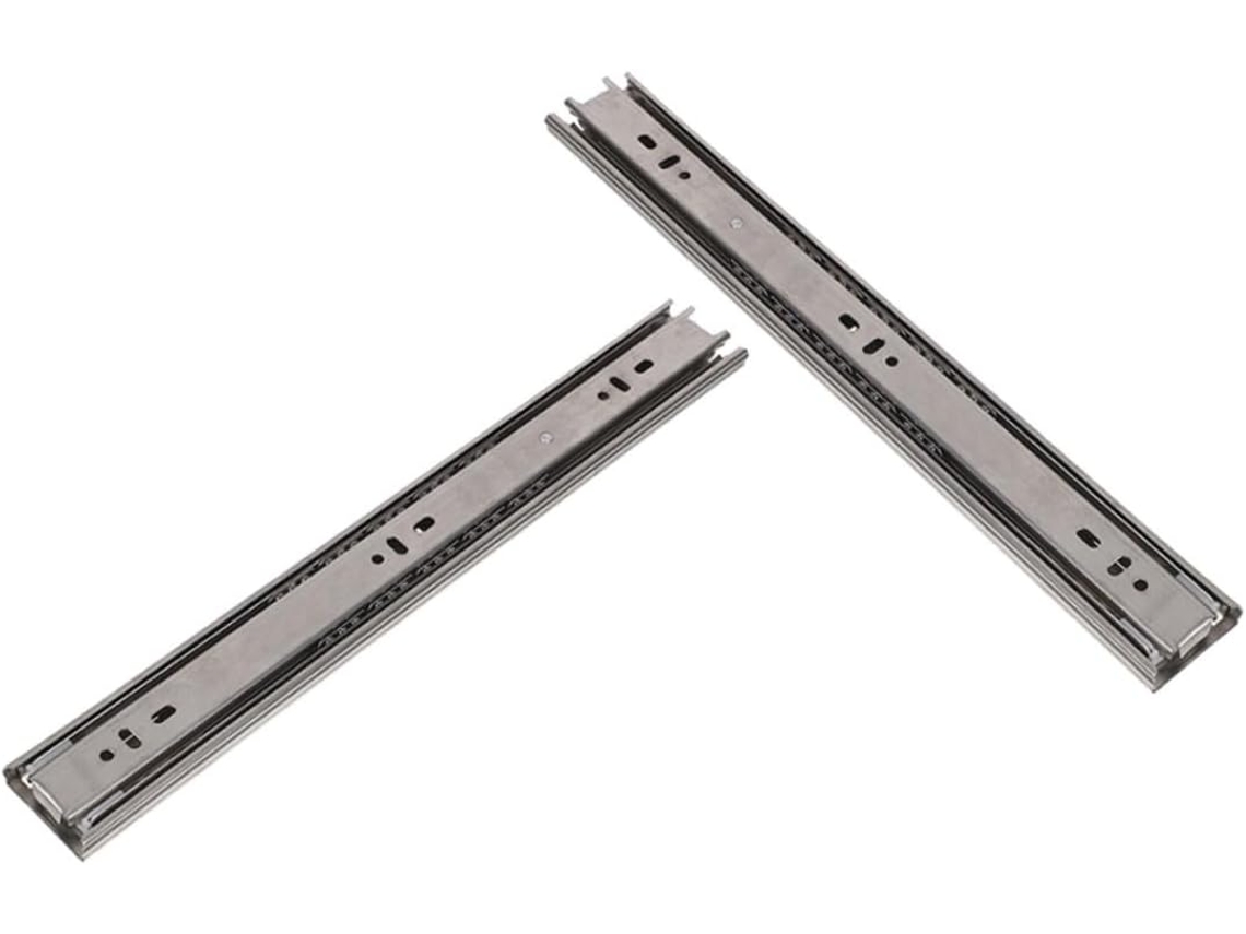 2 Corrediças Para Gavetas De Cozinha Em Aço Laminado