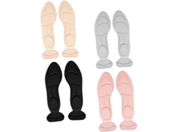 Palmilhas Antiderrapantes Packove Com Esponja E Poliéster Para O Calcanhar, 4 Pares, Suporte E Absorção De Suor, Ideais
