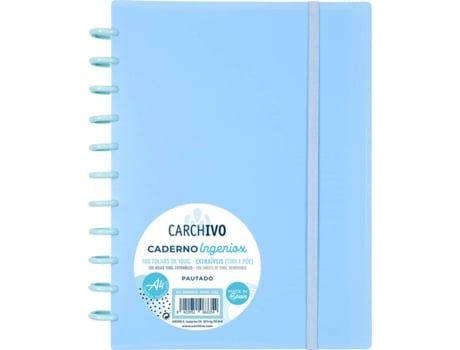 Caderno INGENIOX Azul (A4 - Pautado - 100 Folhas)