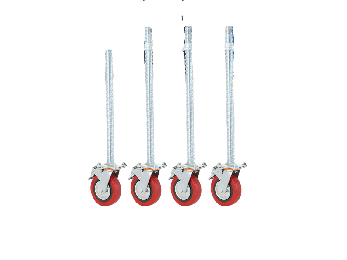 Rolos De Andaime, Capacidade De Carga 750kg, Diâmetro 190mm, Construção Em Alumínio, Compatibilidade Universal, Mecanismo De Bloqueio