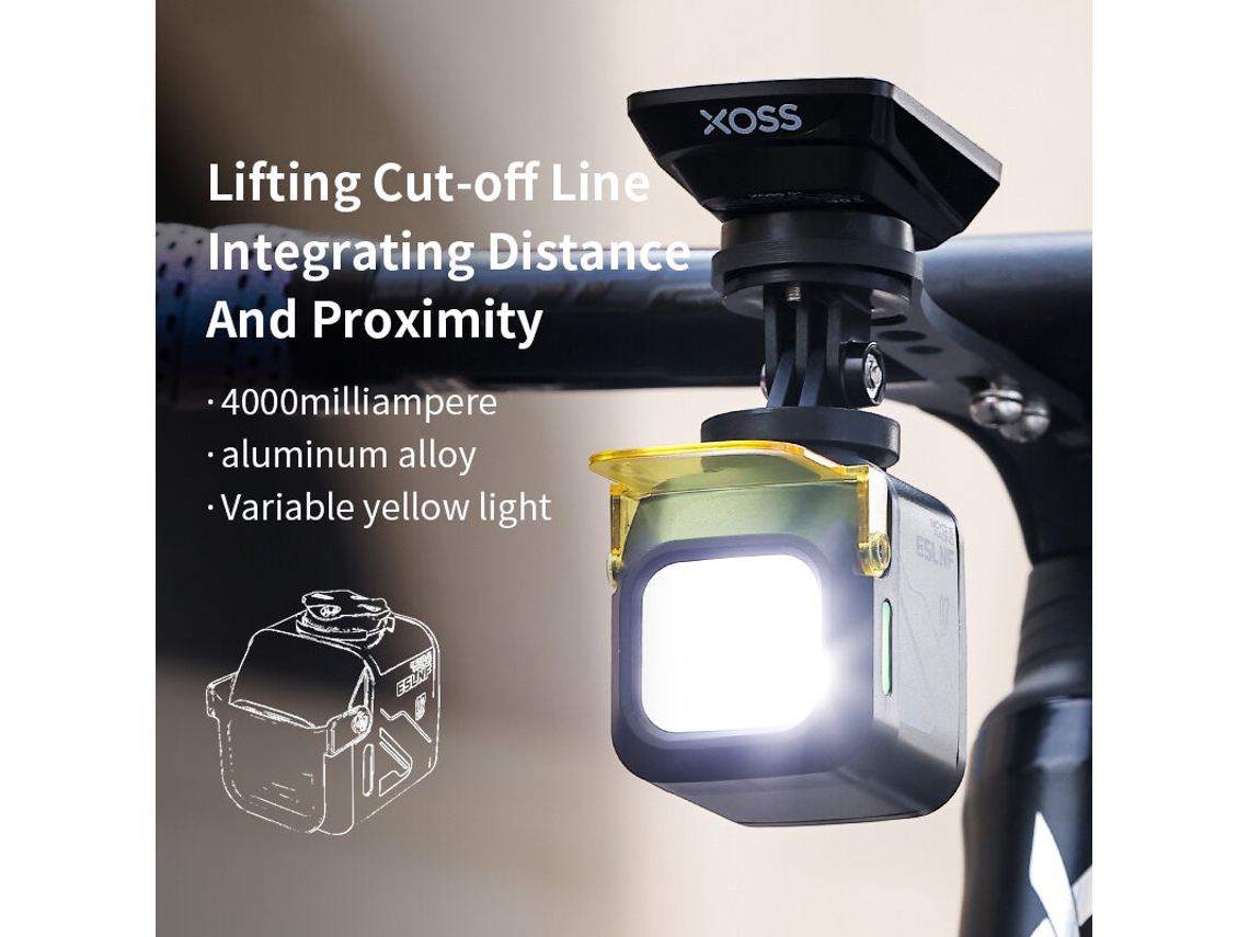 Farol De Bicicleta Preto Com Controle Remoto Com Fio Eslnf 1200lm Em Liga De Alumínio Com Carregamento Tipo C De 4000mah E Proteção Contra Poeira