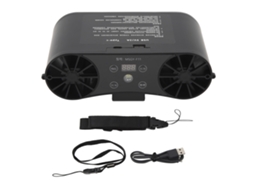 Ventilador Portátil de Cintura com Lanyard 8000mah Preto