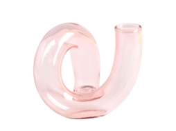 Vaso De Vidro Decorativo Irregular Colorido Para Casa E Presente Em Datas Especiais 12x12cm Rosa