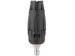 Ponteira ajustável para lavadora de alta pressão com conexão rápida de 1/4", 0,60", 3000 psi, preta.