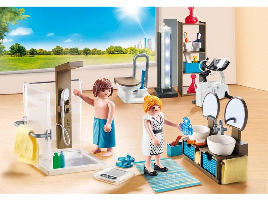 PLAYMOBIL City Life: Casa de Banho 9268 (Idade mínima: 4 - 60 Peças)