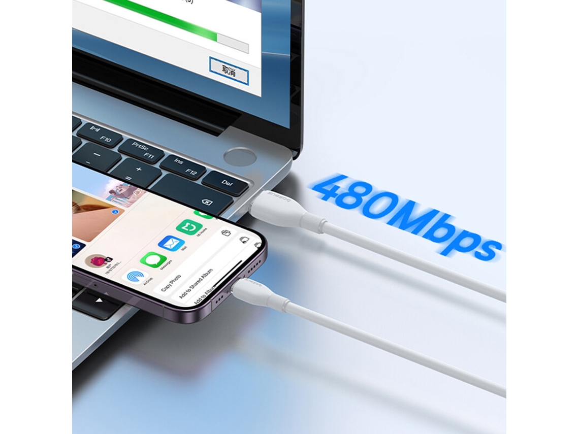 Cabo Baseus Ultra-fast Series Pd20w Tipo C Para Ip, Carregamento Rápido Pd, Transmiss?o De Dados, Núcleo De Cobre Refor?ado, 1 M De Comprimento