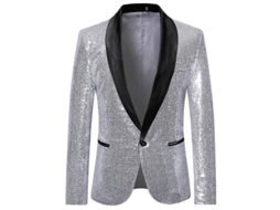 2026 chaqueta de Terno com Strass e um Botão Mystdiy para Homens em Festas, Casamentos, Ocasiões de Primavera e Outono