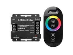 Interruptor Dimmer Led Rgbw, Interruptor Dimmer Com Controle Remoto Deslizante Rf Dimerizável Pwm Dc 12v-24v 24a._glo