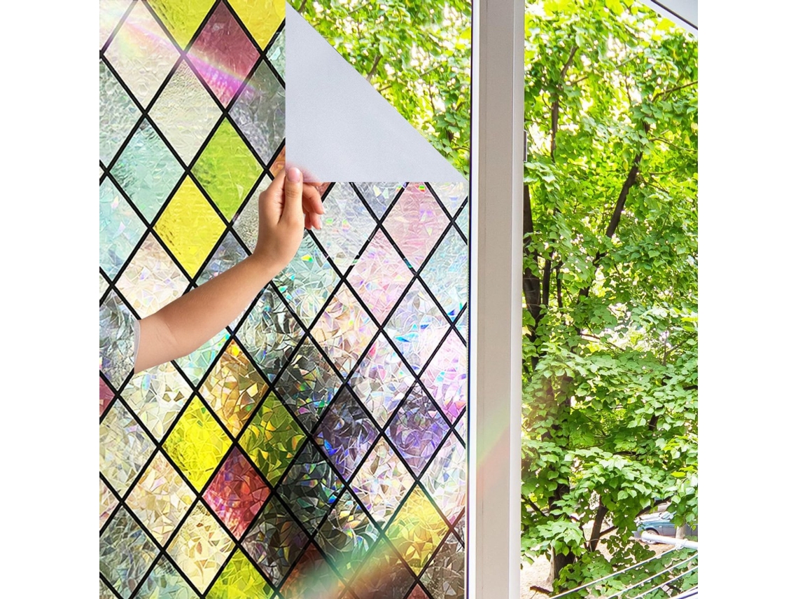 Película Para Vitral Apexarte®, Autoadesiva, Aparência Antiga, Arco, Íris De Chumbo